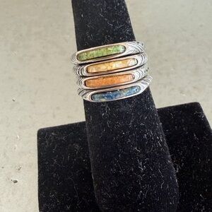 CAROLYN POLLACK Relios four ring stacking set